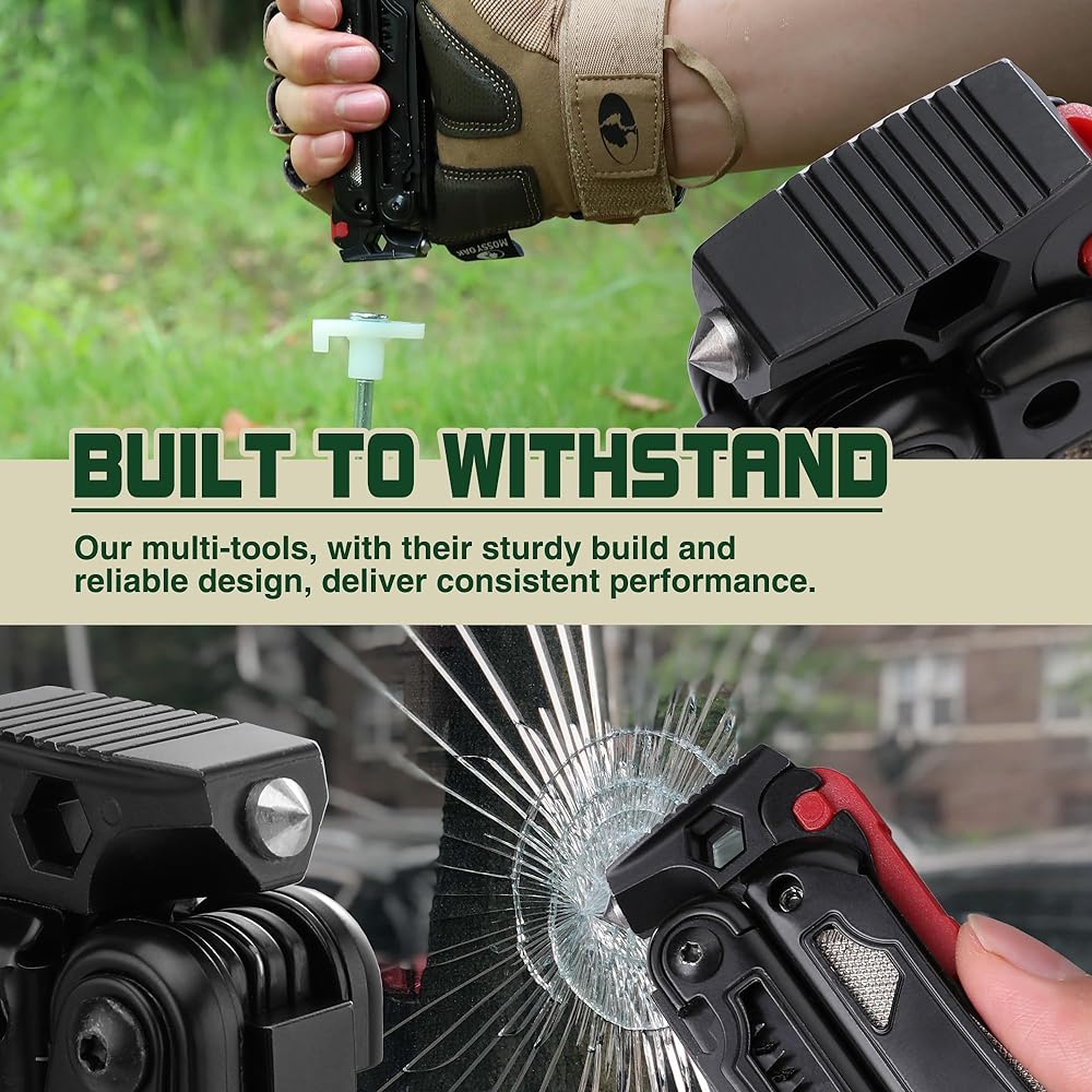 MOSSY OAK Multi-Function Pliers 19-in-1 Outdoor Multi-Tool Multi-Function Tool Knife Outdoor Foldable Pliers Pliers Driver with Flintstick Glass Crusher Outdoor Activities Camping Mountain Climbing Fishing Emergency Escape Disaster Prevention Goods [With