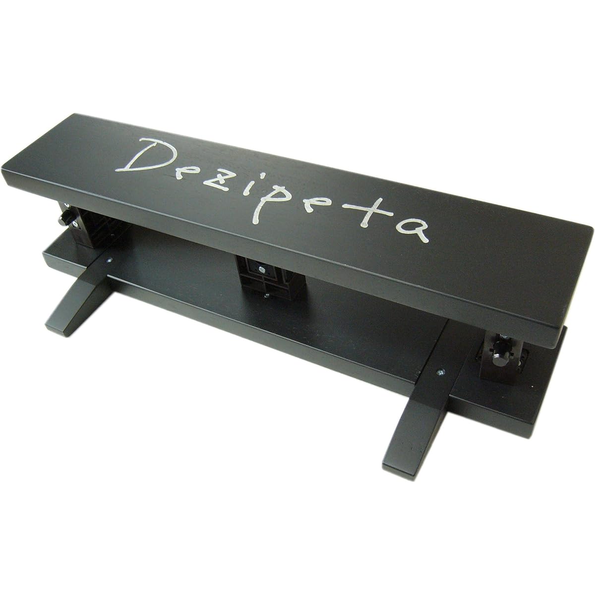 Digital Piano Auxiliary Pedal "DigiPeta" Footrest (Black) & Pedal (Brown) Set