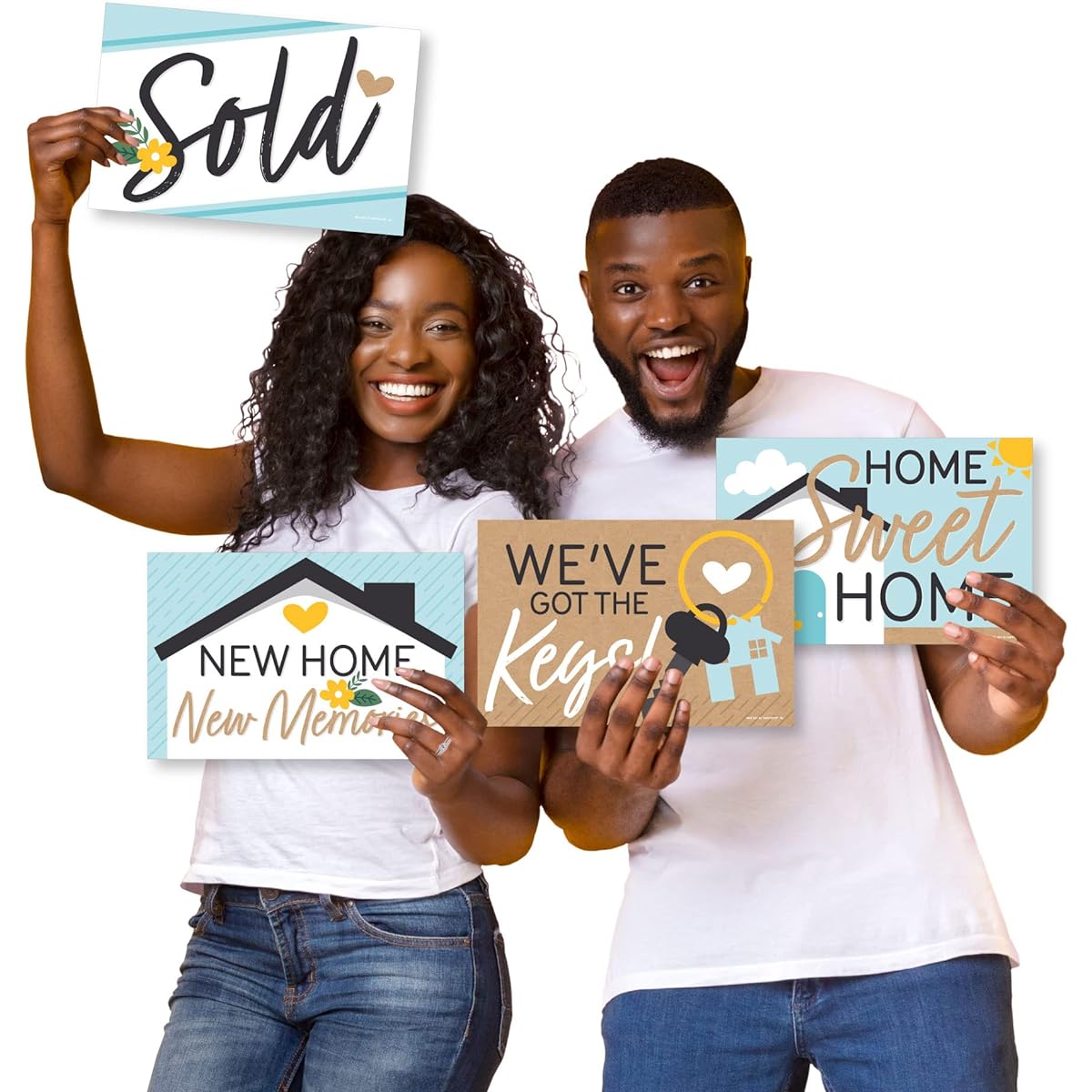 Big Dot of Happiness Welcome Home Housewarming Photo Prop Signs 10 Pieces
