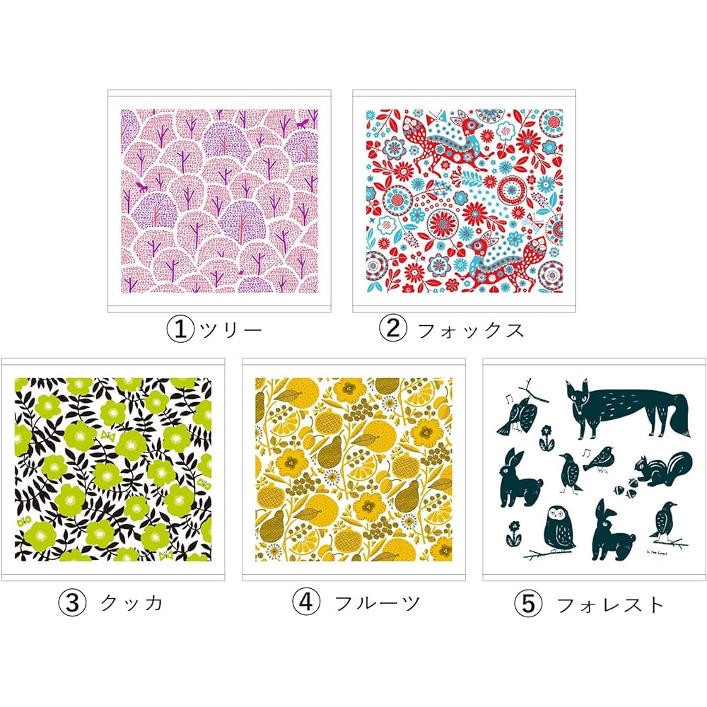 Tramparan Small Gift Gauze Towel Hand Towel Printed Pattern Individually Wrapped Set of 15 Made in Japan Handout Retirement Transfer Transfer (Assortment)