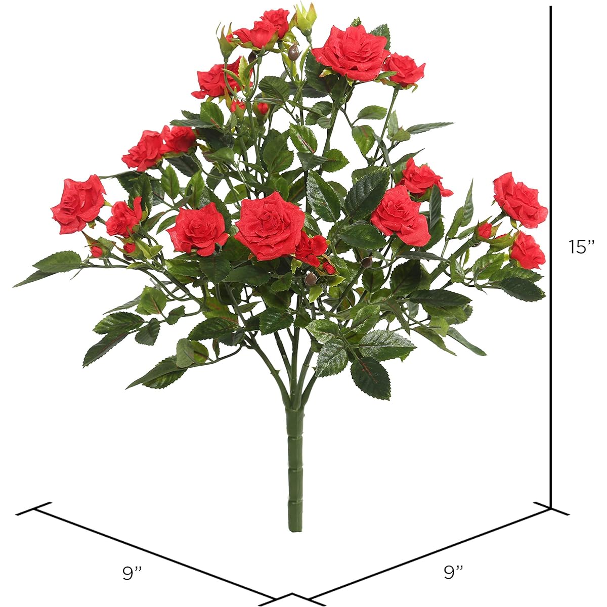 Vickerman FL171101 Floral Rose Bush
