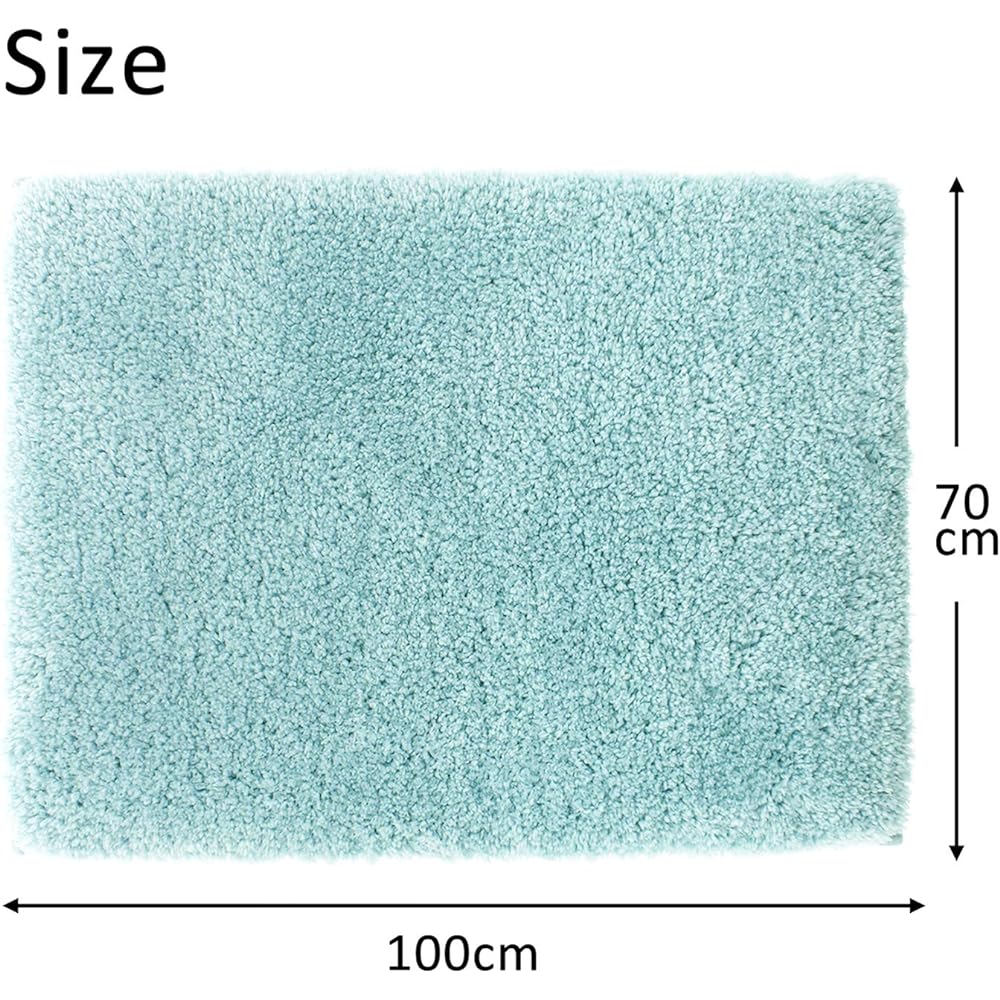 Hashizume Shoten Bathroom Foot Wiping Mat Blue Approx. 70cm x 100cm Cozy Up Bath Mat