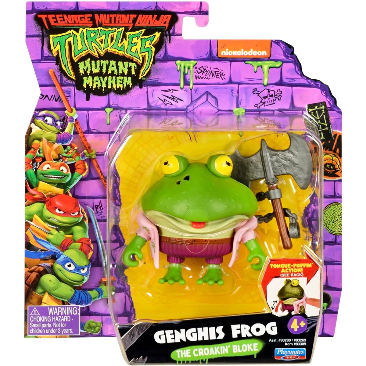 Playmates Toys Teenage Mutant Ninja Turtles Mutant Mayhem 4-Inch Genghis Frog Basic Action Figure