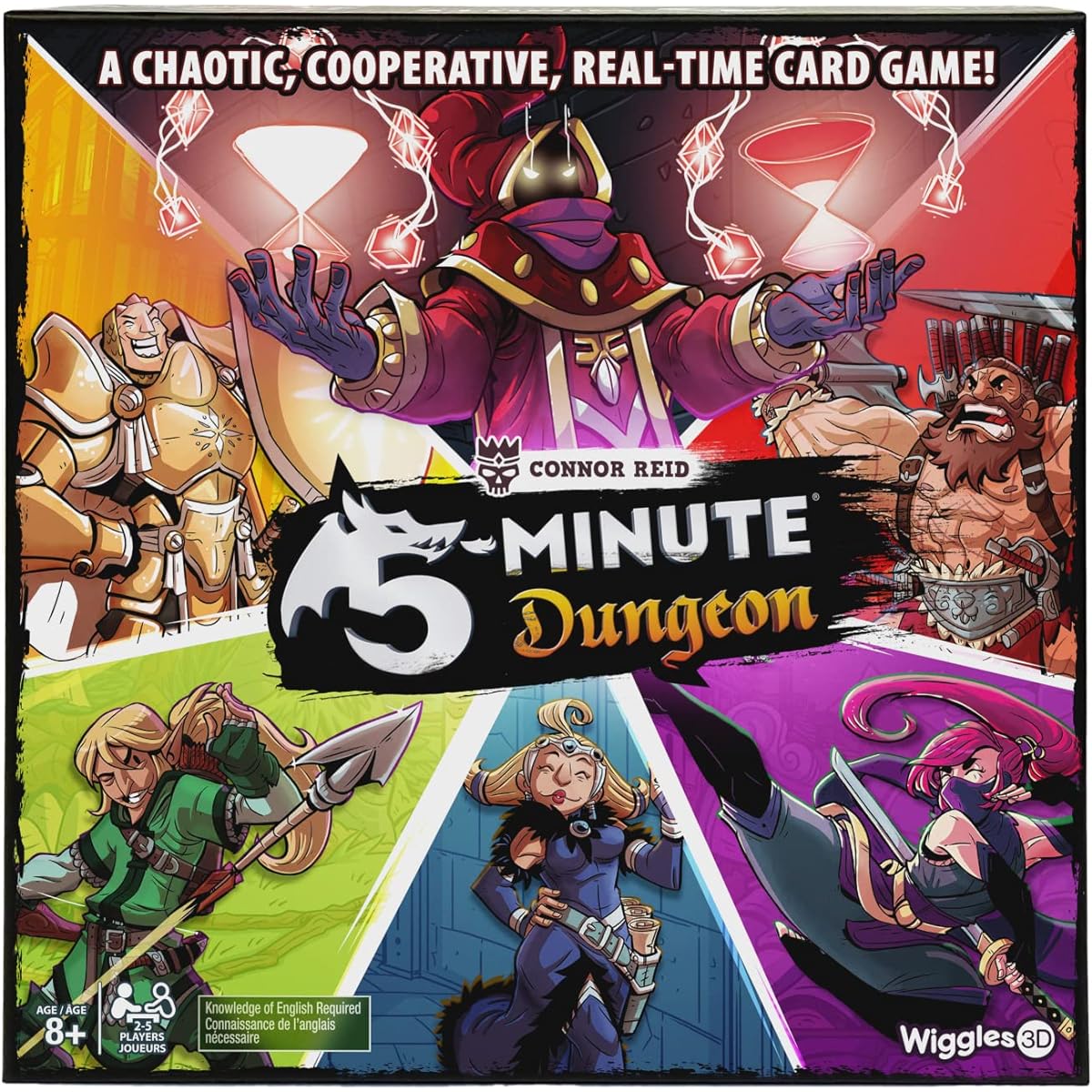 Wiggles 3D 5 Minute Dungeon Chaotic Cooperative Real-time Card Game | Fast-Paced Board Game | Family Friendly Ages 8+ | 2-5 Players