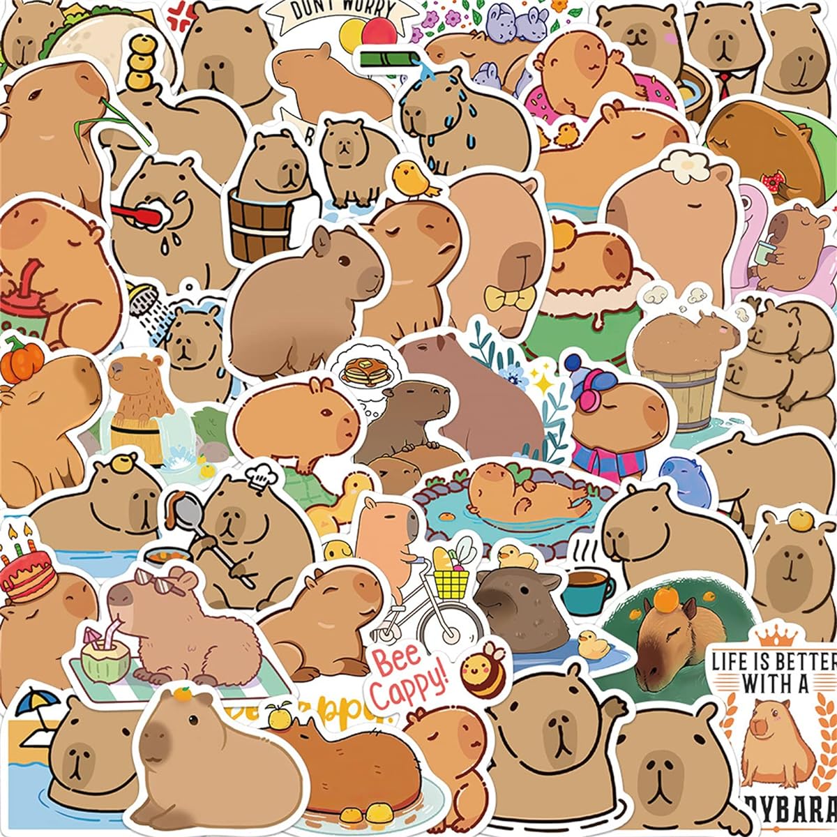 Capybara Stickers 50pcs