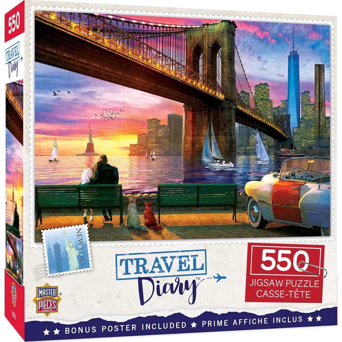 Masterpieces 550 Piece Jigsaw Puzzle for Adults and Families - New York Romance - 18"x24"