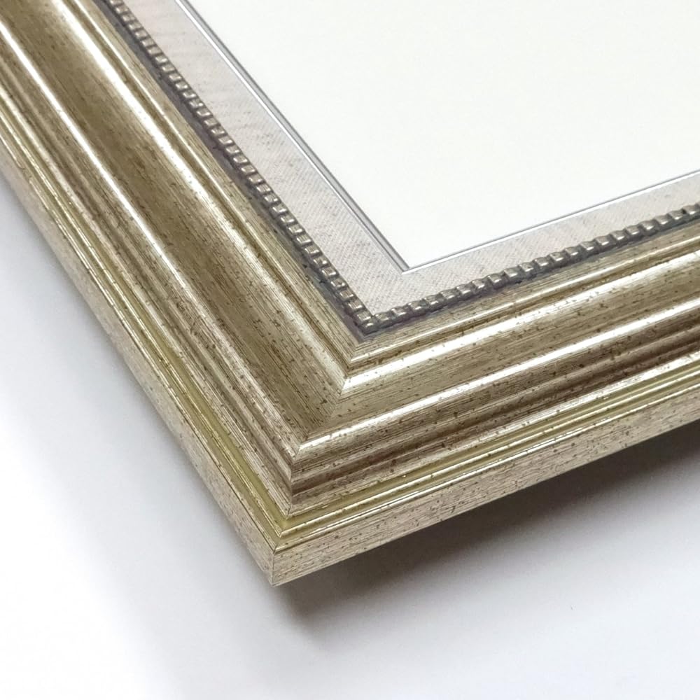 Large oil painting frame 8111 Acrylic specification with wall hook (F10, silver)