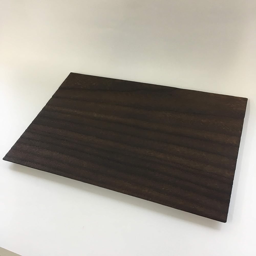 Placemat Long Angle Kanazawa Paulownia Crafts Kiyoshi Iwamoto Shoten Cafe Plate Baked Paulownia Wooden Made in Japan