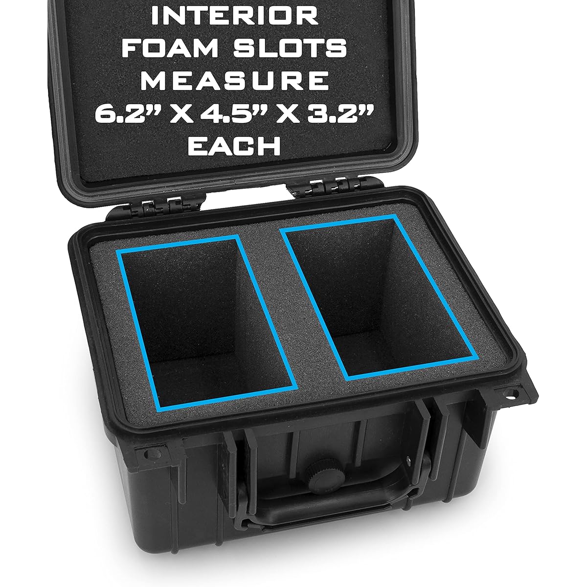 CASEMATIX Graded Card Case Fits 40 BGS PSA Grade Sports Trading Cards Waterproof Graded Slab Trading Card Box Precision Cut Graded Card Storage Box with Foam Dividers, Black, Standard Travel Case.