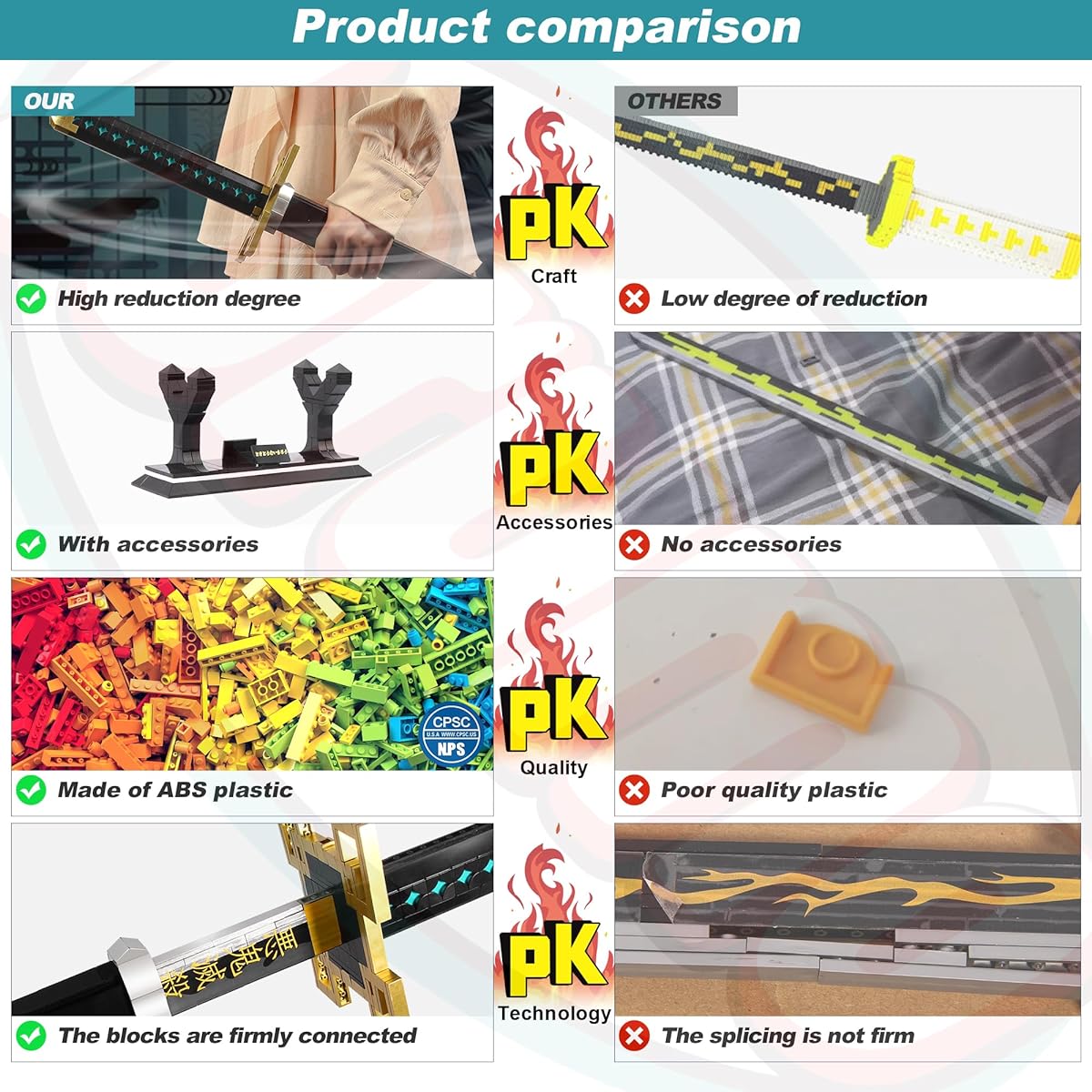 [771 pieces] Lego set, Lego set for adults and children, Tokito Muichiro sword, building blocks, with sheath and stand, anime sword, assembly toy, sword, Demon Slayer, gift, 771 pieces