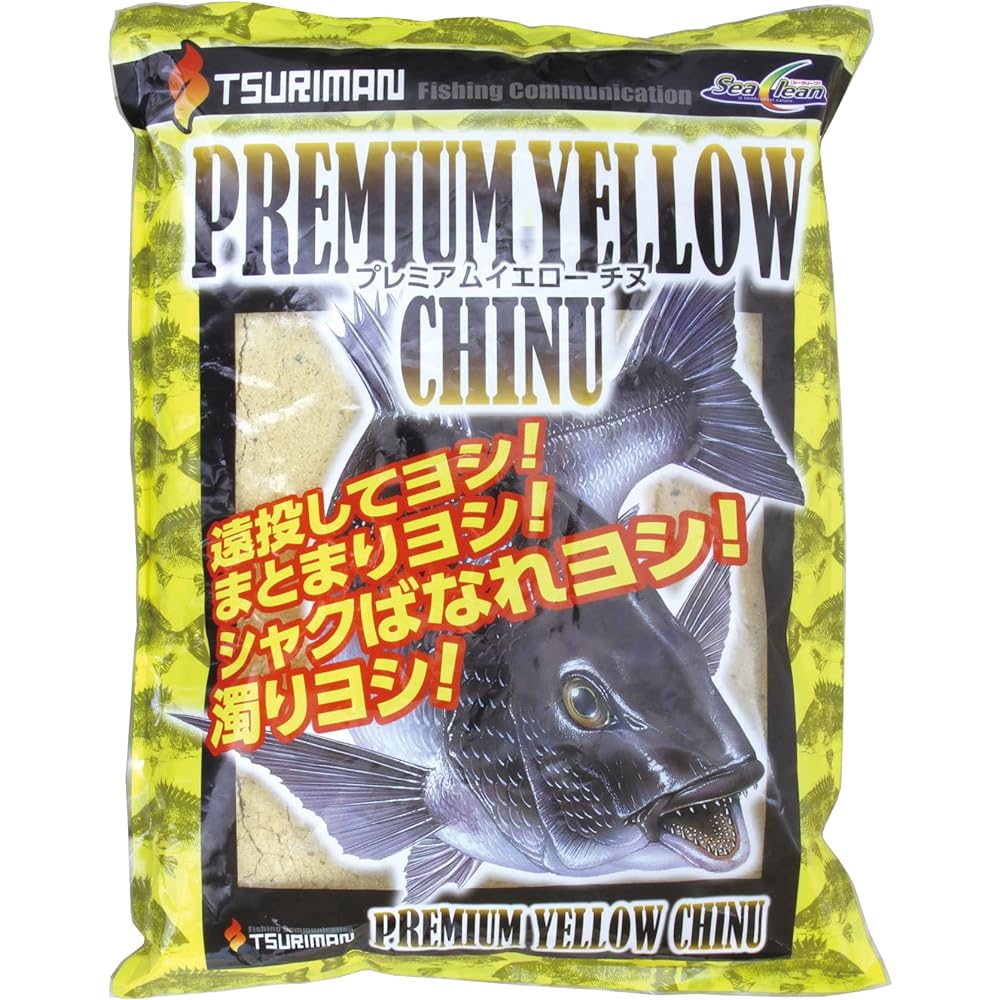 TSURIMAN Fish Attracting Material for Chinu Set of 4 [Color Chinu/Premium Red Chinu/Premium Yellow Chinu/Chinu no Mai White] Sprinkling Bait