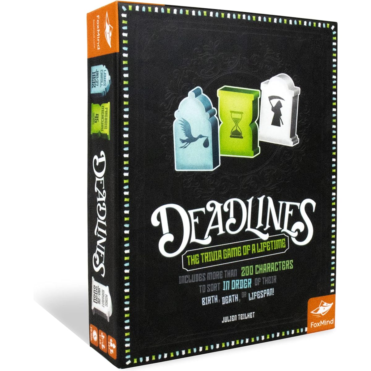 Deadlines - FoxMind Games Trivia Game for Life, Card Pop Culture Party Game, Up to 10 Players, Ages 12+