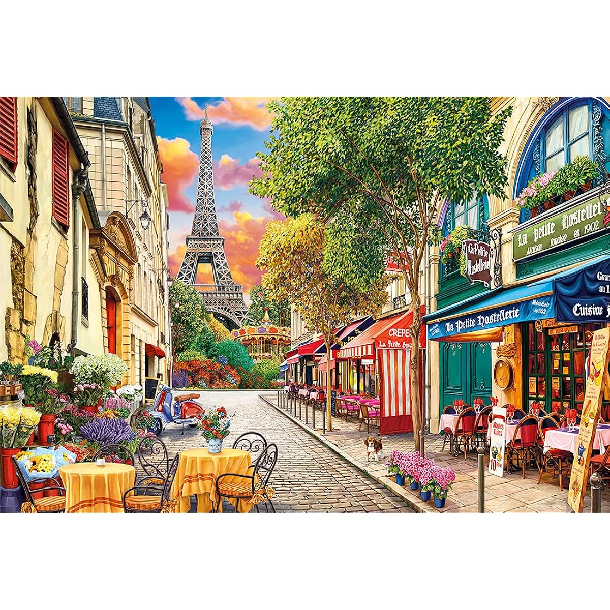 Image World Little Streets of Paris 1000 Piece Puzzle - Includes Poster by Goliath