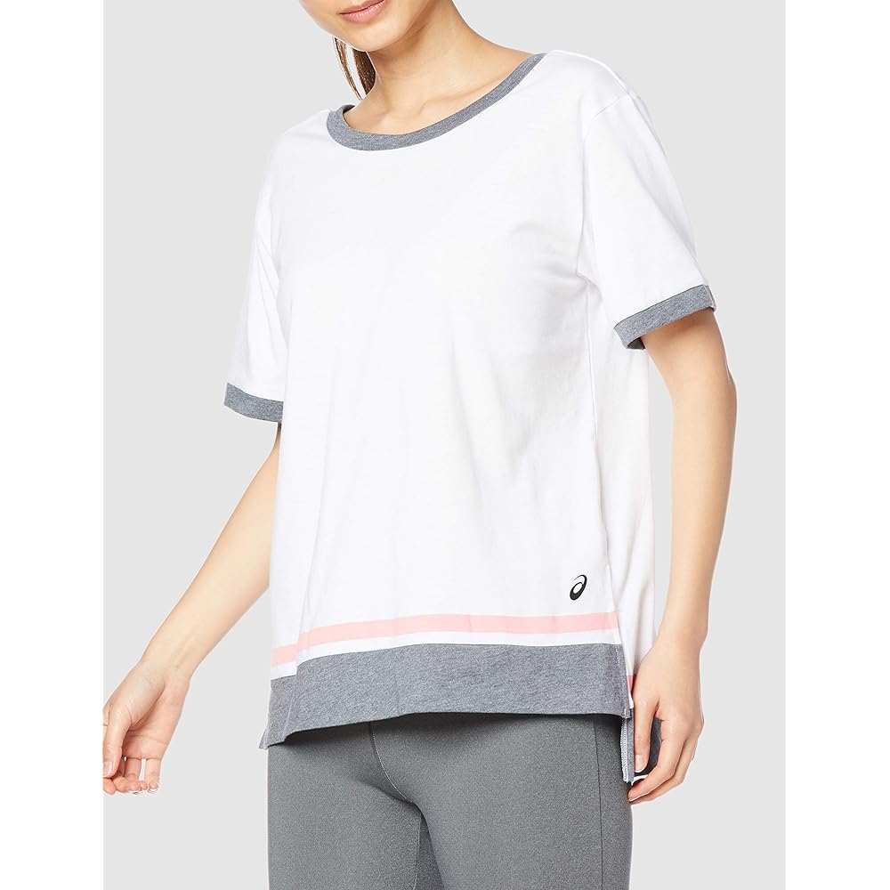 [ASICS] Training Wear Color Block Short Sleeve Shirt 2032B795 Women's