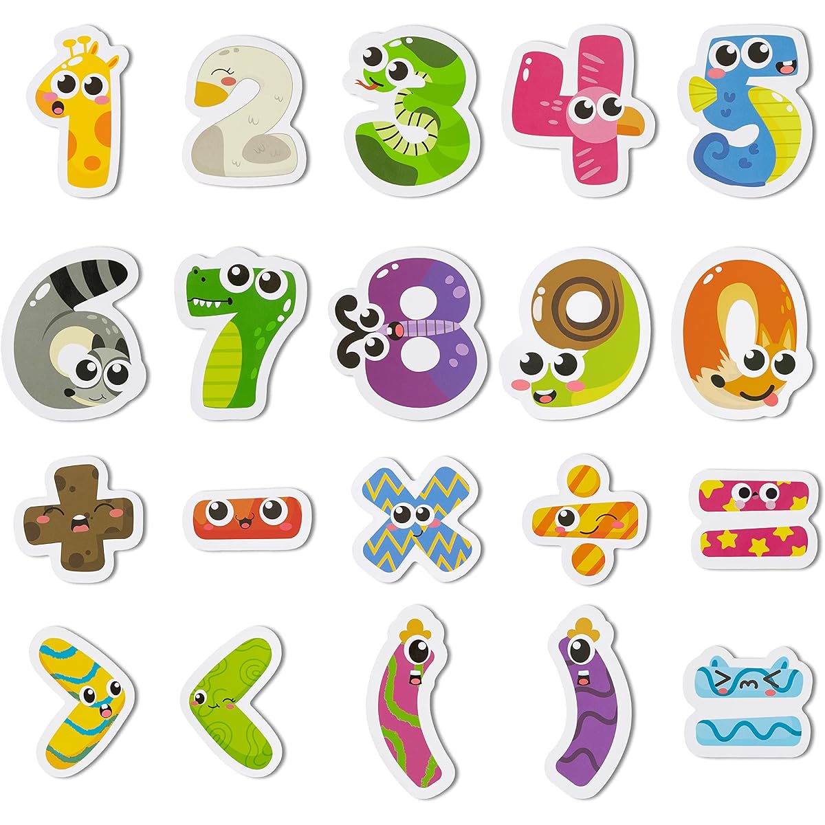 Cute Animal Magnetic Numbers for Toddlers Math Learning Tools Numbers 0-9 Toy Symbol Magnet Number Magnets Kids Magnets Refrigerator Magnets Animal Refrigerator Magnets for Whiteboard