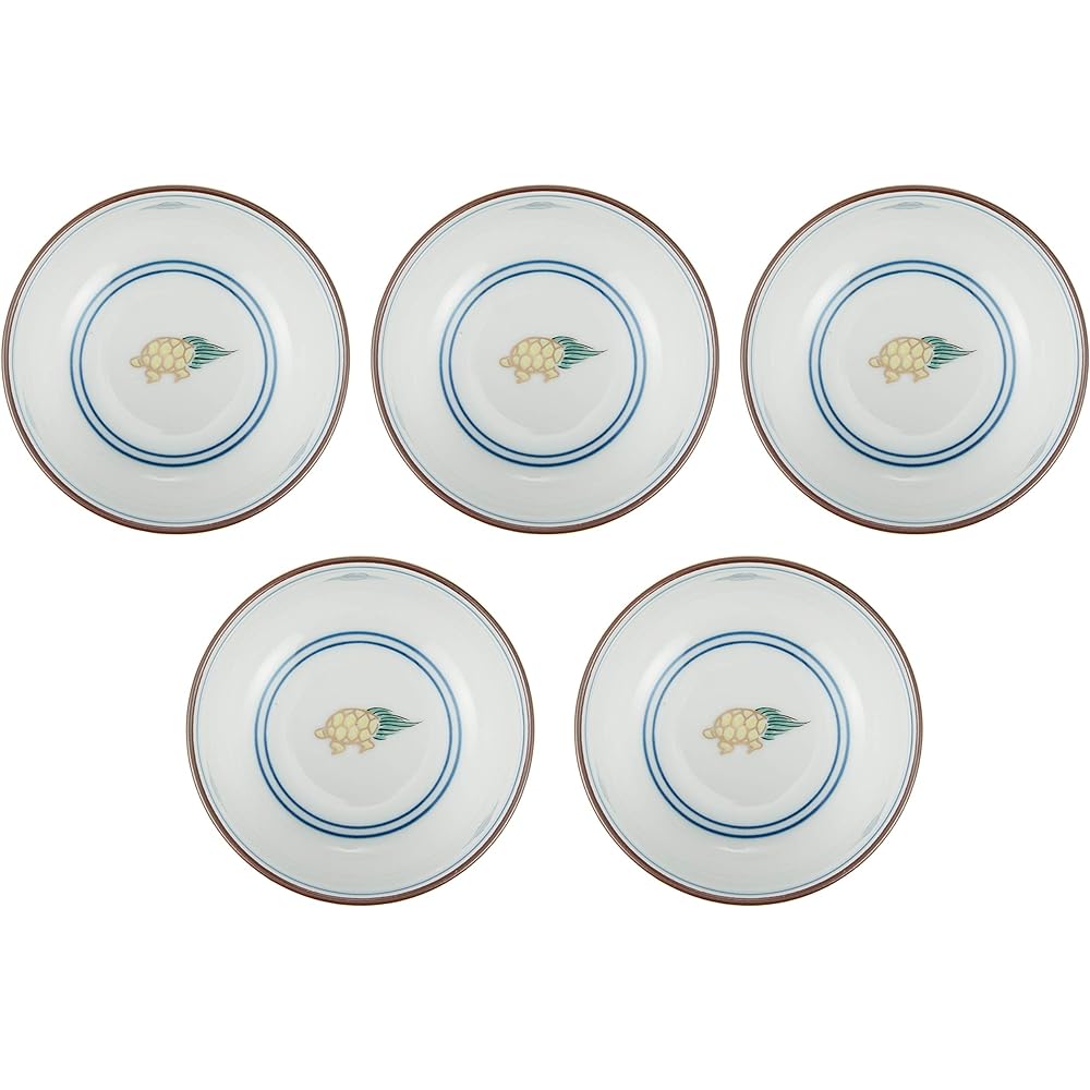 Set of 5 Sencha with lid Treasure collection with lid [9 x 8.5cm (180cc)] Arita ware reinforced Japanese tableware Sake utensils Restaurants Inns Commercial use