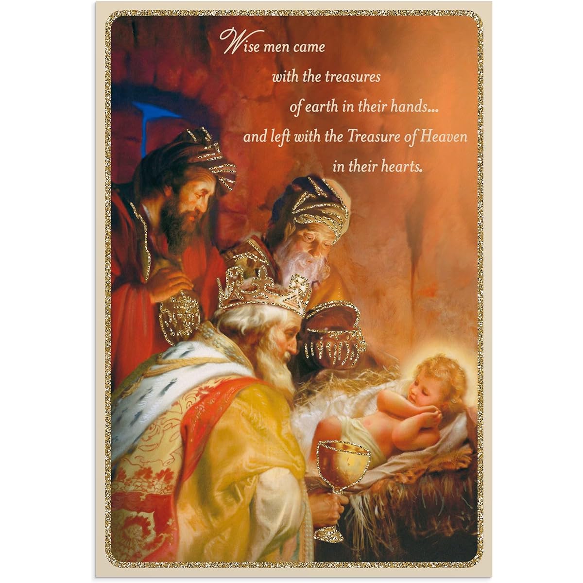DaySpring - Wisemen Came with Treasures - Merry Christmas - 18 Christmas Boxed Cards and Envelopes (U1001)