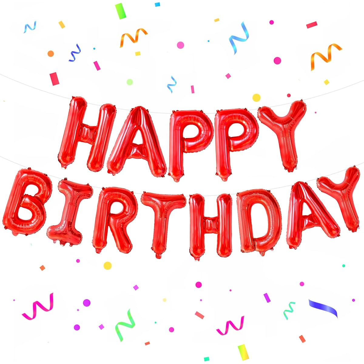 Happy Birthday foil balloon red