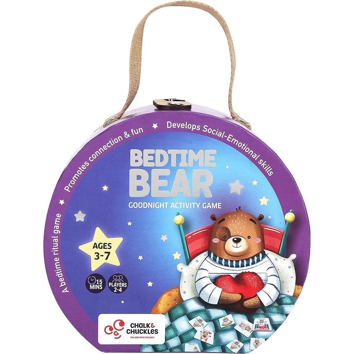Chalk and Chuckles Bedtime Bear Fun Preschool Card Game for Kids Ages 4-8 Preschool Toys for Boys and Girls and Parents