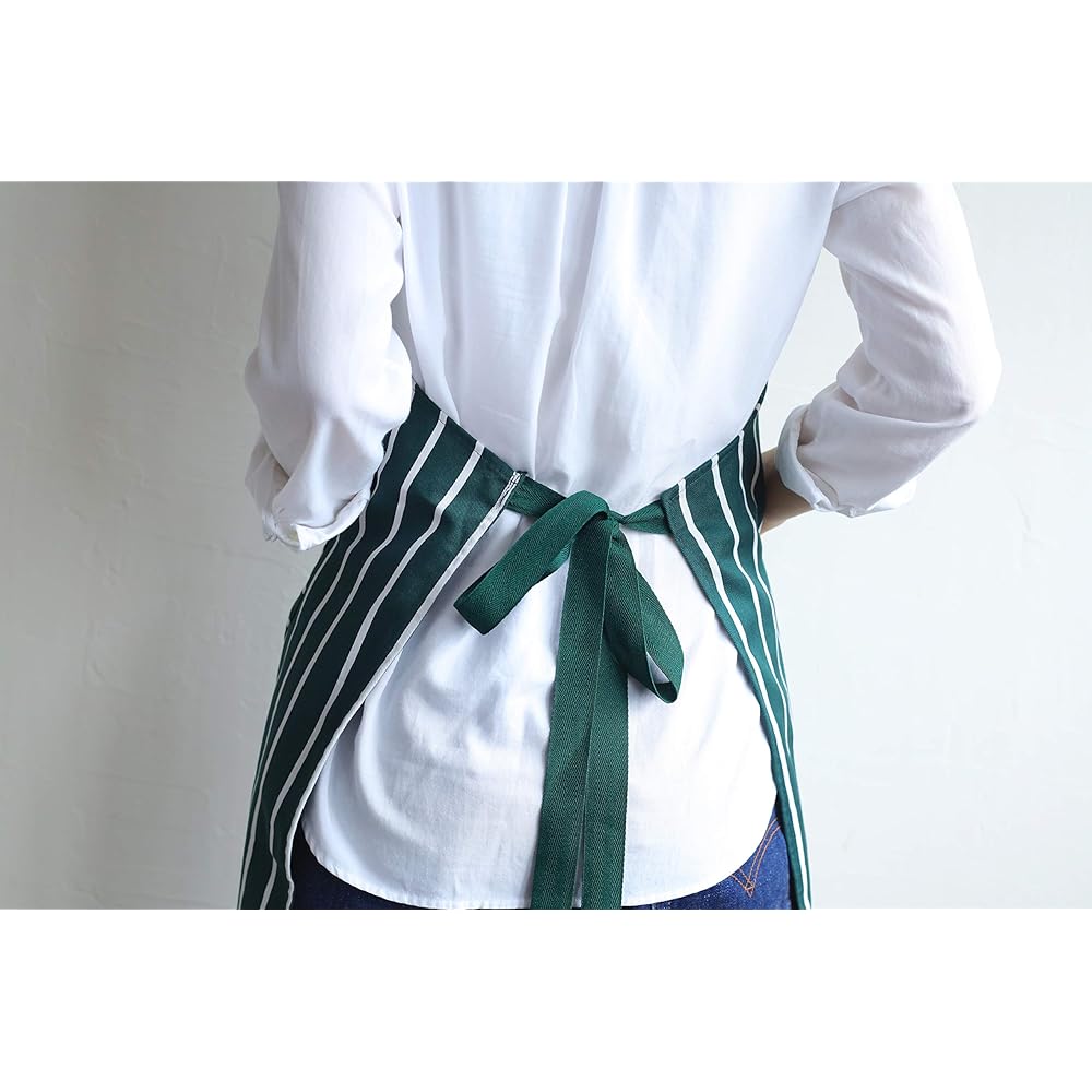 [Marks International] Butcher's Stripe Apron DX-101GR Green Short