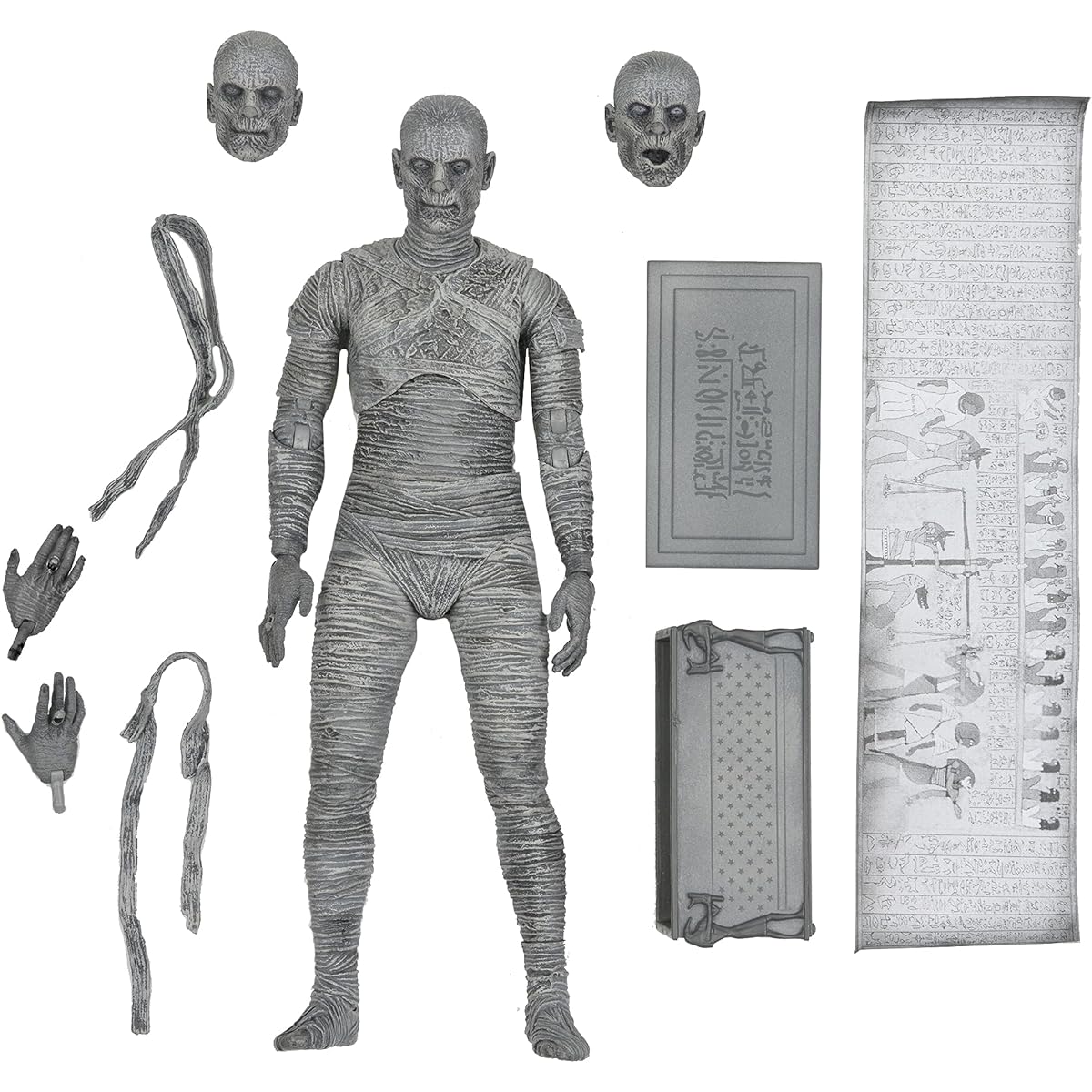 NECA Universal Monsters Mummy 7 inch Ultimate AF Black & White VER