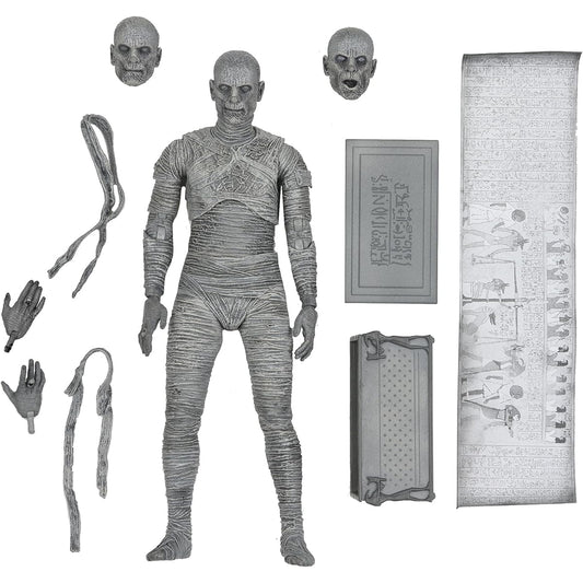 NECA Universal Monsters Mummy 7 inch Ultimate AF Black & White VER