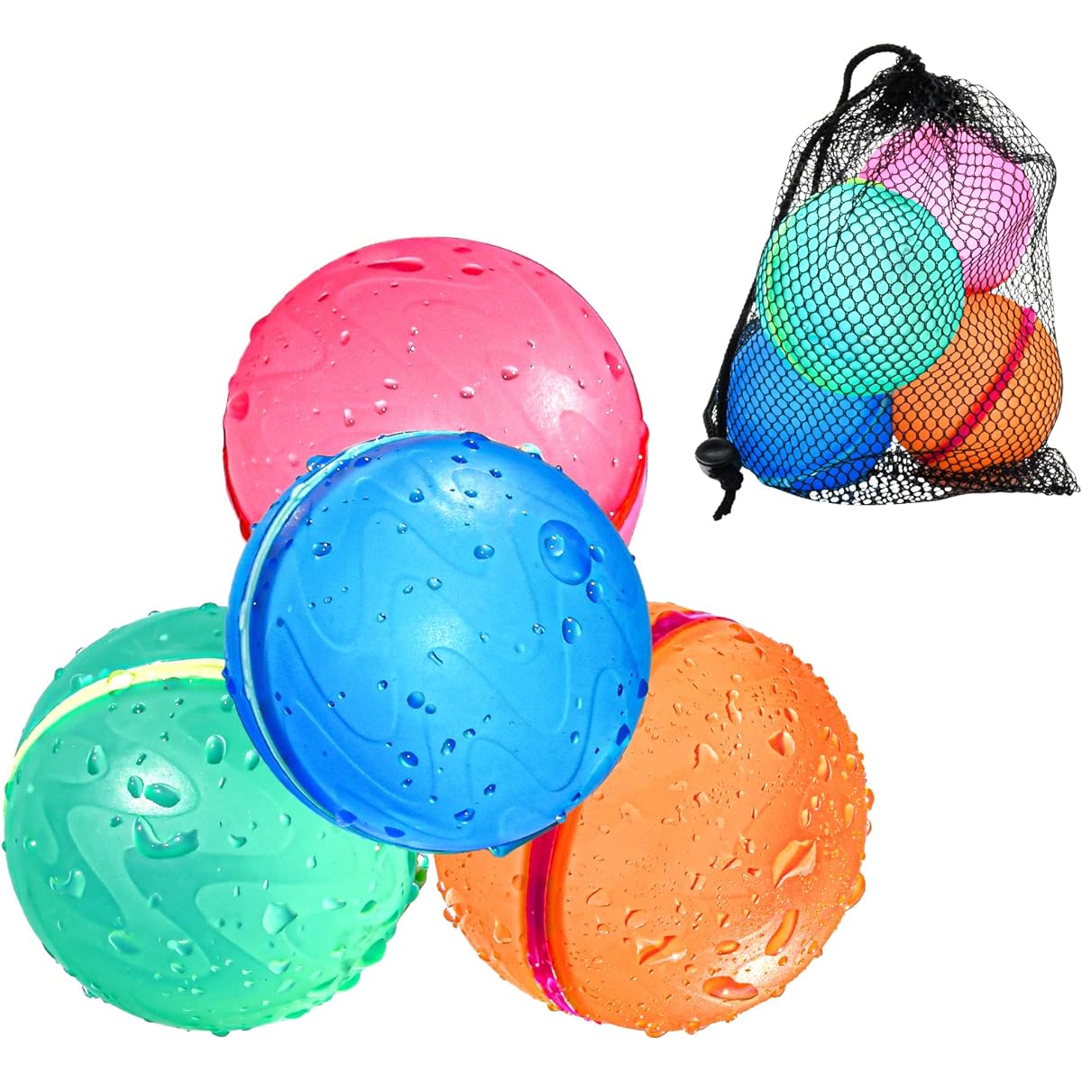 SOPPYCID CHINIKO Water Balloons Biodegradable Water Balloons Soft Silicone Water Balloons Perfect for Kids Outdoor Games Fun Summer Party Gift 4 Pieces