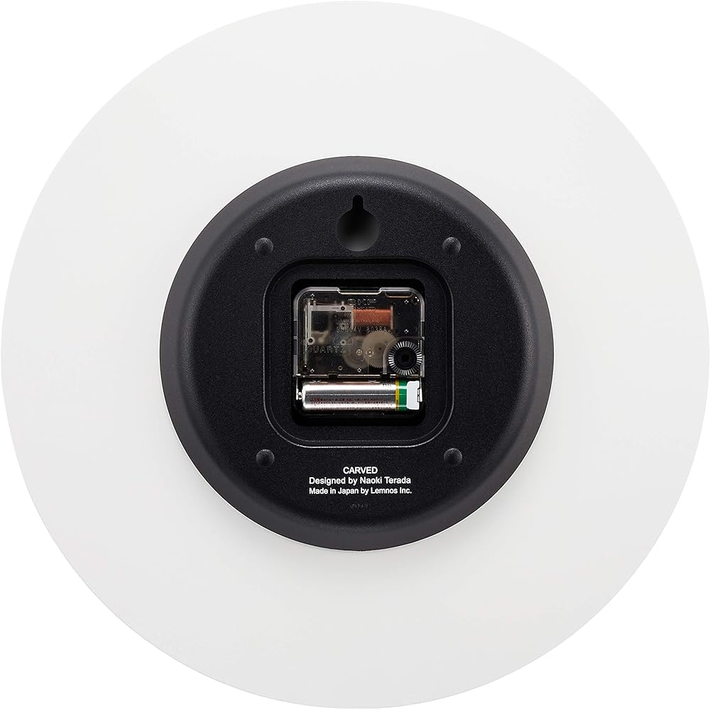 Lemnos Wall Clock Analog Carved White CARVED Arabic NTL10-19A Lemnos White Diameter 305 x Thickness 42mm