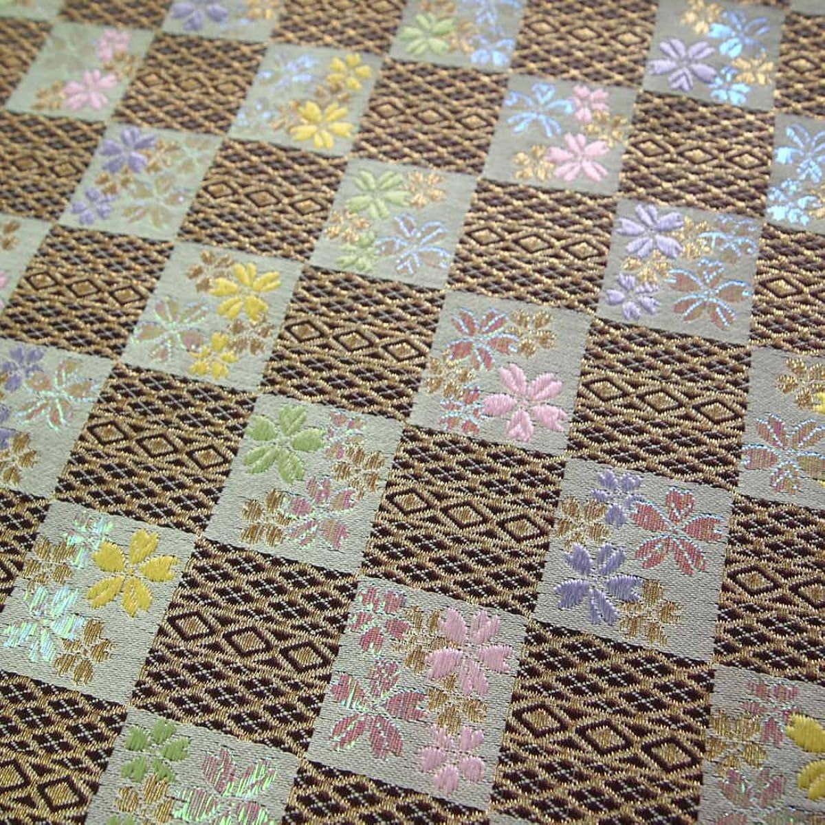 Top quality table runner (tablecloth) made of gold brocade Nishijin weave 30 x 240 cm (Saaya-gata Yui purple)