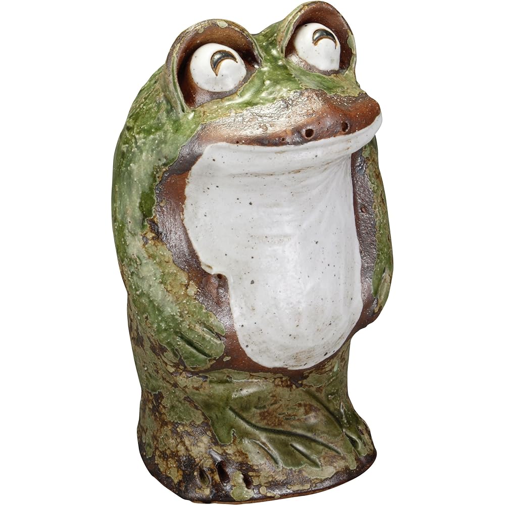 Shigaraki ware figurine straw frog (small) width 19 x depth 21 x height 13 cm 552-05