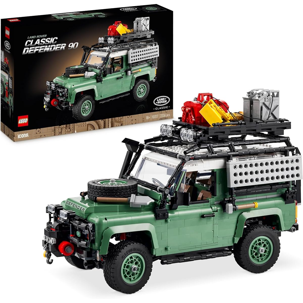 LEGO Icon Land Rover Classic Defender 90 10317 Model Car Building Set for Adults and Classic Car Enthusiasts - Immersive Project Based on the Off-Road Icon - Great Graduation Gift for Him or Her