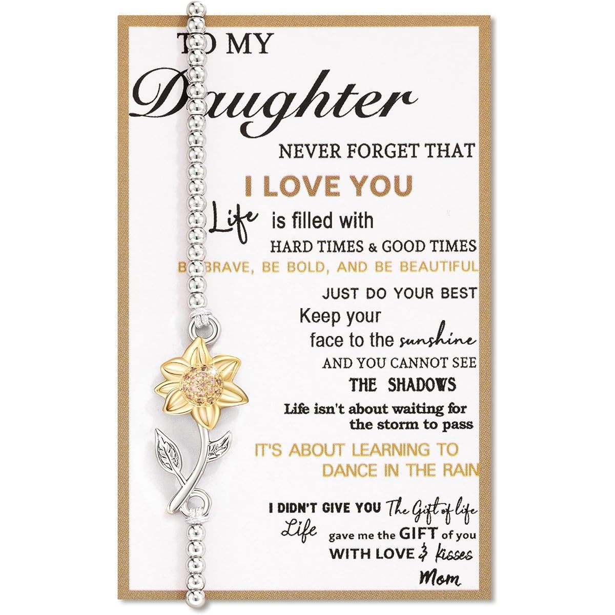 Tarsus Sunflower Gifts for Women, Teens and Girls, Sunflower Bracelet for Women