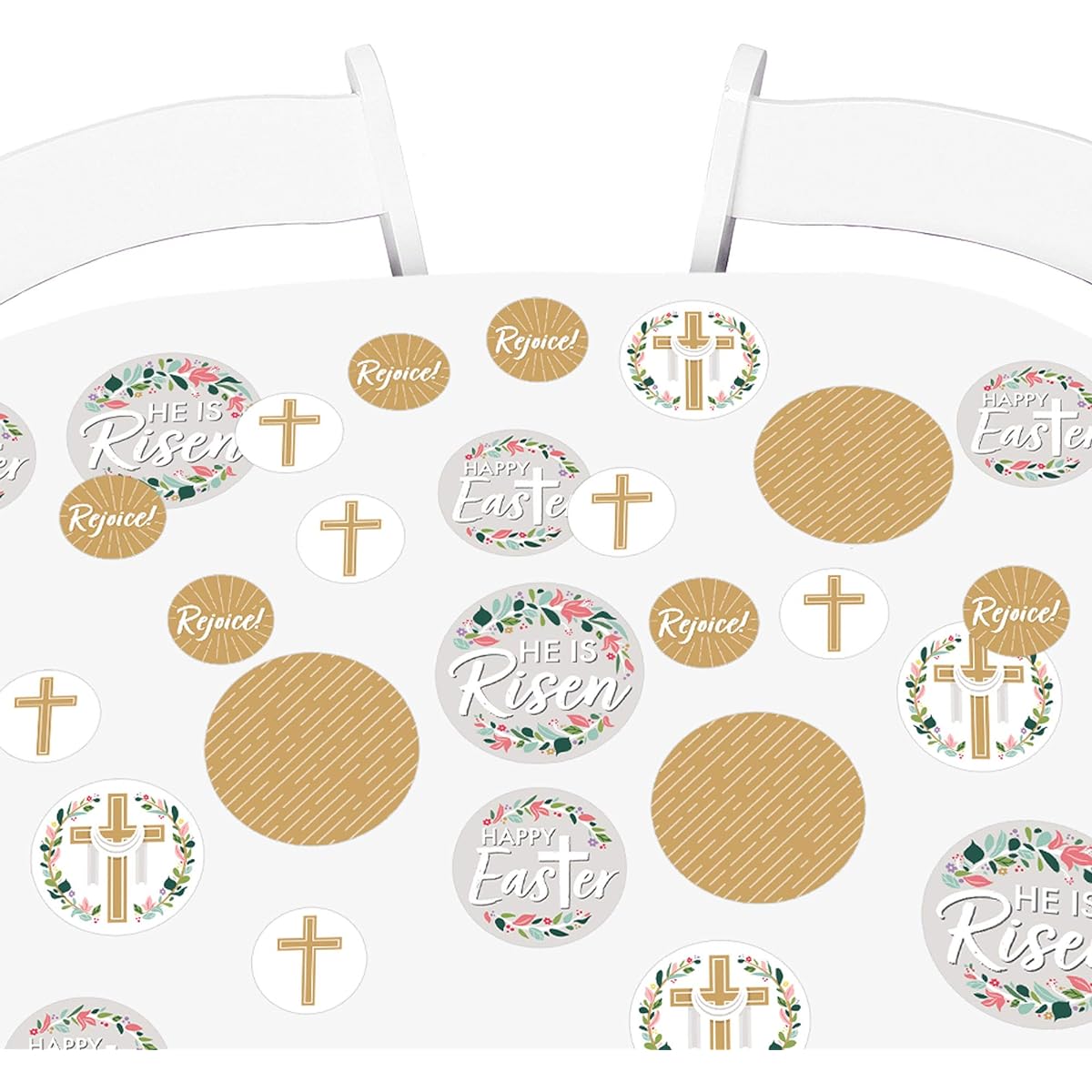 Big Dots of Happiness Religious Easter Christian Holiday Party Giant Circle Confetti Party Decorations Large Confetti 27 Pieces