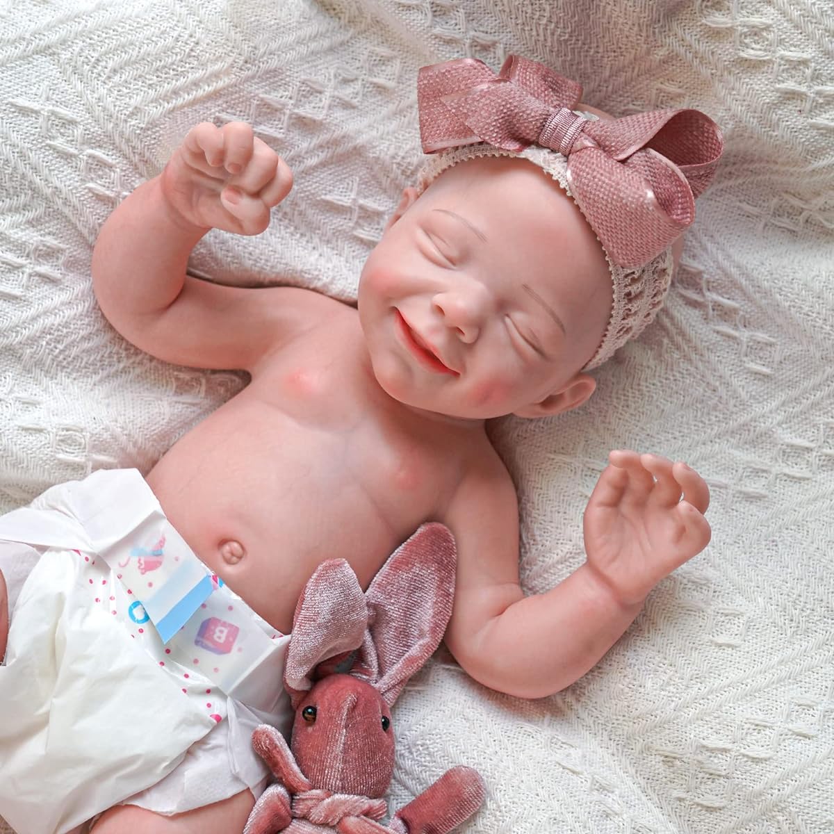 JIZHI Reborn Baby Doll Platinum Silicone Full Body - 16 Inch Girl - Soft Body Realistic - Newborn Doll Looks Realistic Real Sleeping Baby Doll with Gift Box & Feeding Kit for Girls Boys