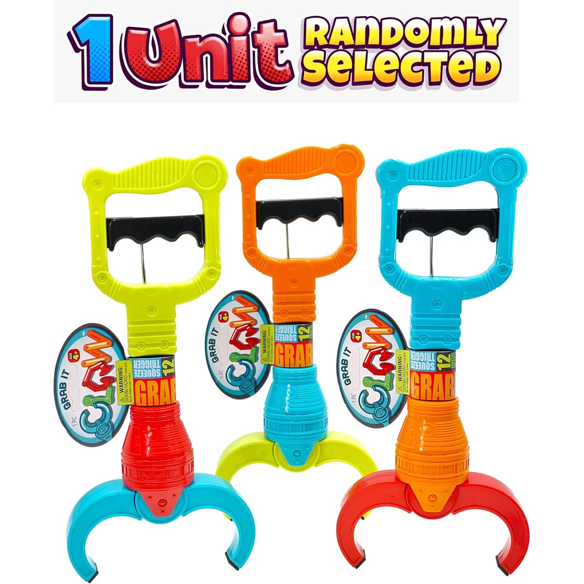 JA-RU Grab It 12" Claw Grabbing Toy (1 Grabber Toy). Plastic Robot Claw Grabbing Toy for Kids Hand-Eye Coordination Learning Toy Pick It Up Toy Interactive Playtime Tool. Party Favors 5617-1