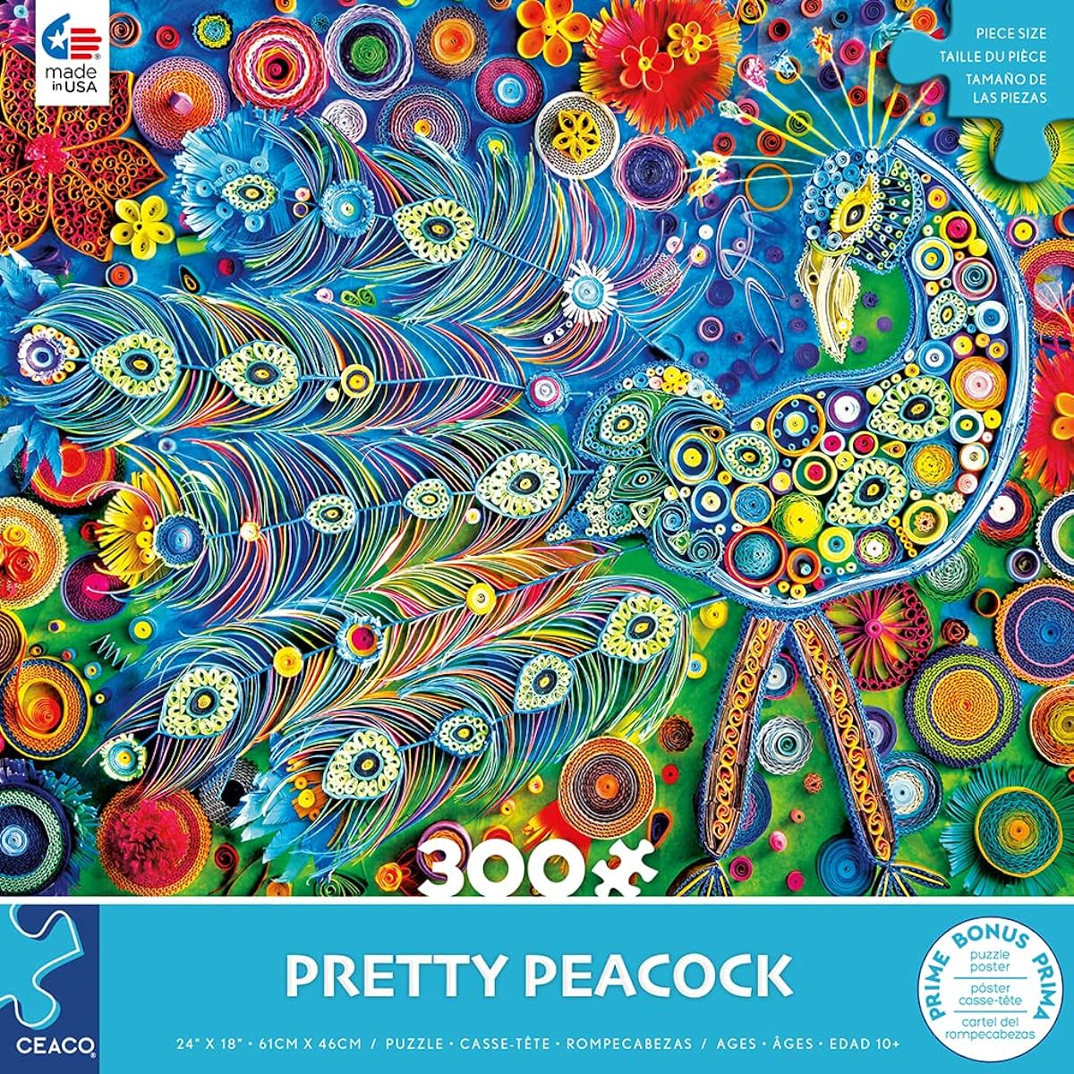 Ceaco Jigsaw Puzzle Pretty Peacock 300 Pieces