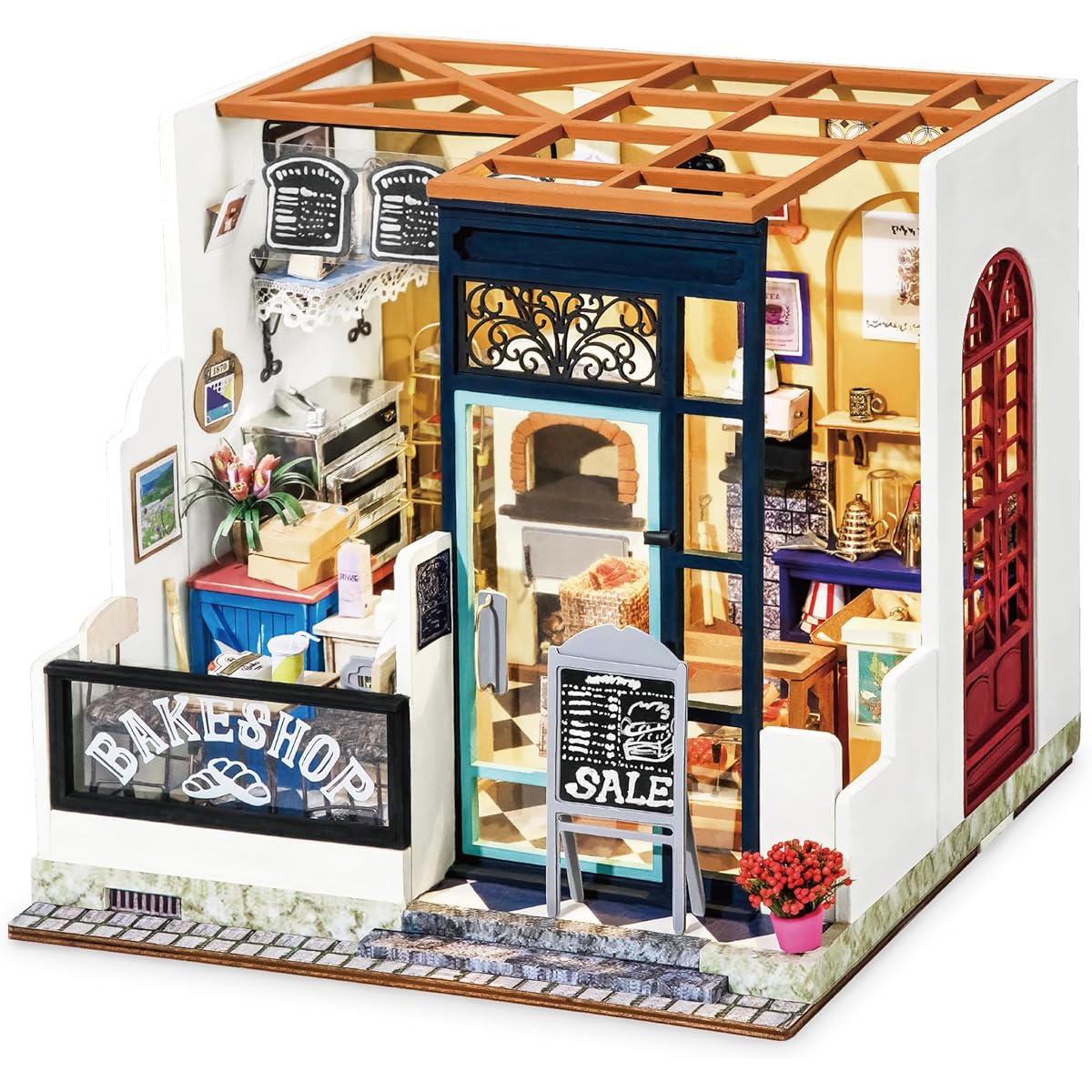 Rolife DIY Miniature House Kit Magic House Tiny House Kit for Adults Mini House Making Kit with Furniture Halloween/Christmas Decoration/Gift for Family and Friends (Kiki's Magical Emporium)