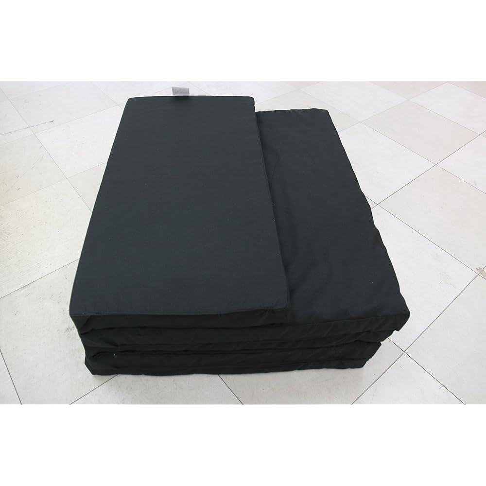 Truck futon, black, high resilience mattress supported by dots, suitable for large 4-ton mattresses, width 60cm x length 230cm x thickness 4cm.The top 30cm can be folded to change the length to 200cm. Body pressure dispersion profile processing with unev