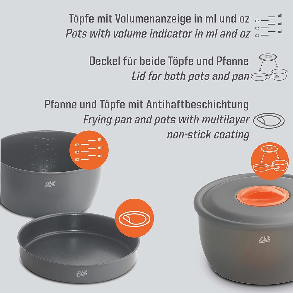 Esbit Aluminum Cook Set ESCW2500NS