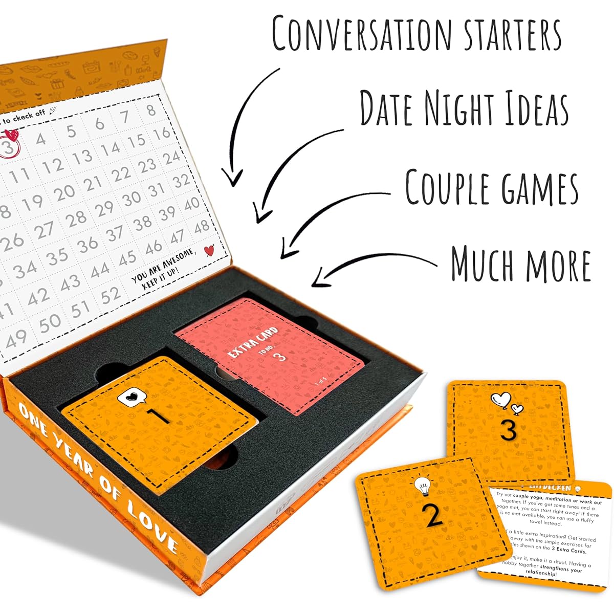 Couple Games for Weekly Quality Time - Perfect Couple Gifts - Wife Birthday Gift Ideas - Birthday Gifts for Boyfriend Gifts for Girlfriend Gifts for Couples - I Love You Gift - Games for Couples