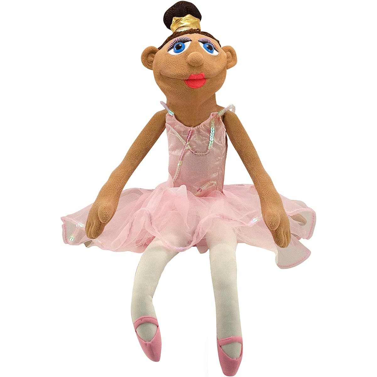 Melissa & Doug Ballerina Puppet - Full-Body with Detachable Wooden Rod for Animated Gestures