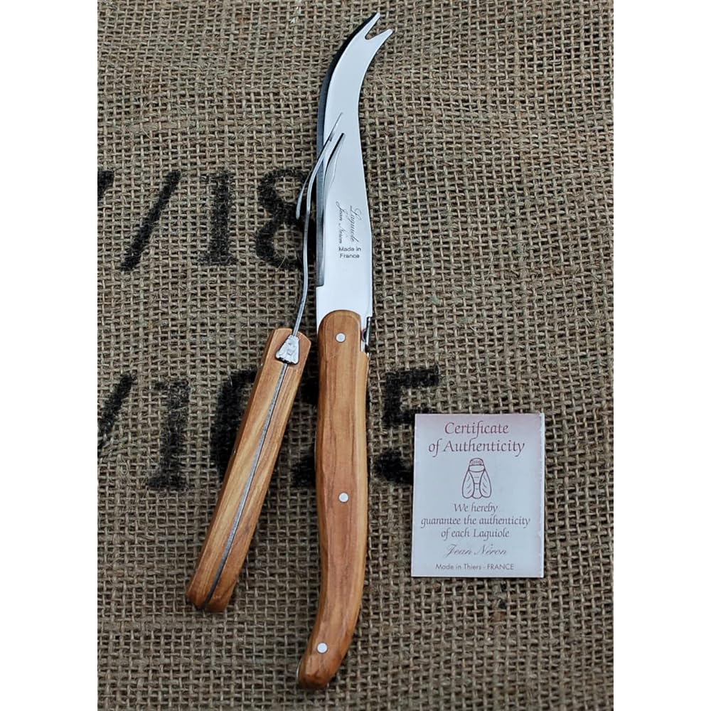 Raieur Olive Handle Cheese Knife Fork Set GIFT Boxed Made in France NERON