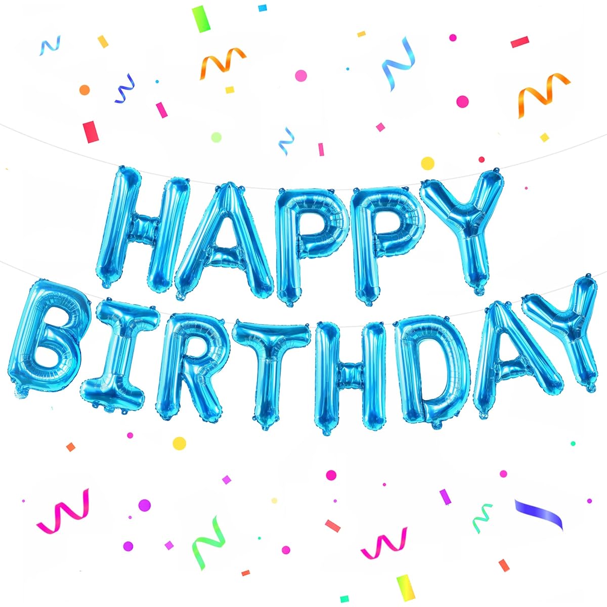 Happy Birthday foil balloon blue