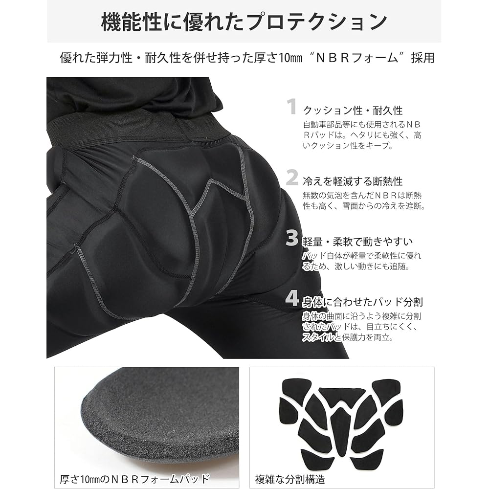 VAXPOT Hip Protector Long Men's Women's [Uses Closed Cell NBR Pad] VA-3008