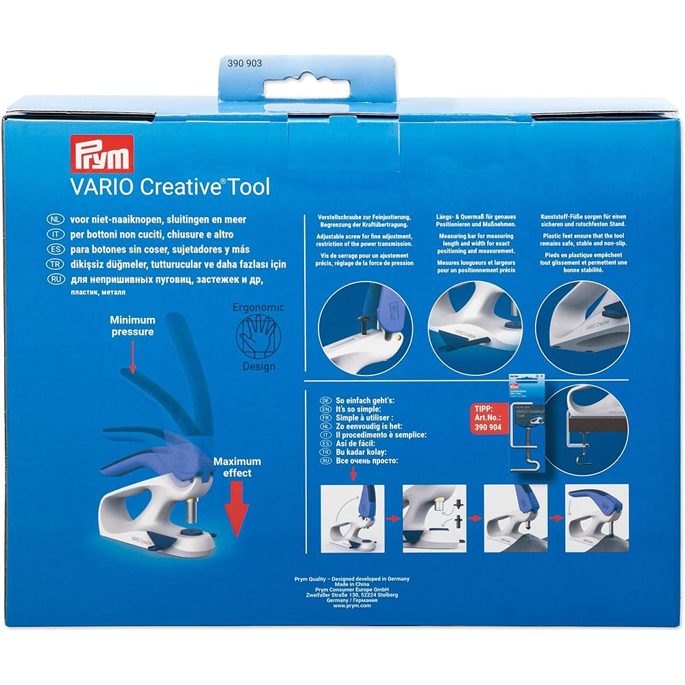 Prym Vario Creative Tool Home Hand Press Machine 390903
