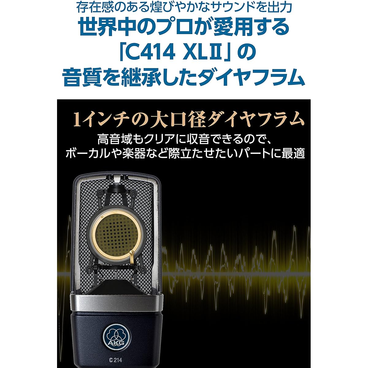 ondenser Microphone Unidirectional Microphone [Genuine Domestic Product / 4 Year Warranty] AKG C214-Y4 Condenser Microphone Directional Microphone for Distribution that Reduces Surrounding Noise (ASMR / YouTube Distribution Microphone / Vocal Microphone)