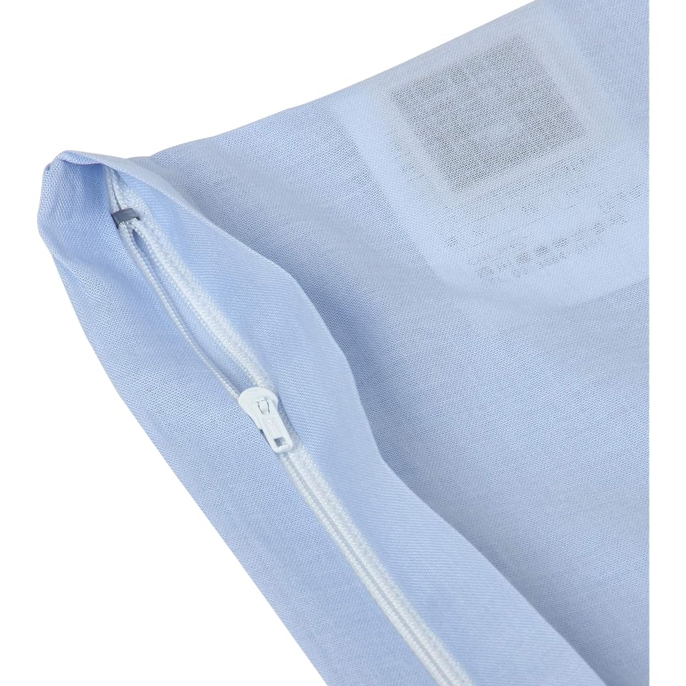 nishikawa [Nishikawa] Blanket Cover (Skin Duvet Cover) Double Smooth Gauze Antibacterial and Odor Resistant Made in Japan 100% Cotton Beaute Blue PI27753014B