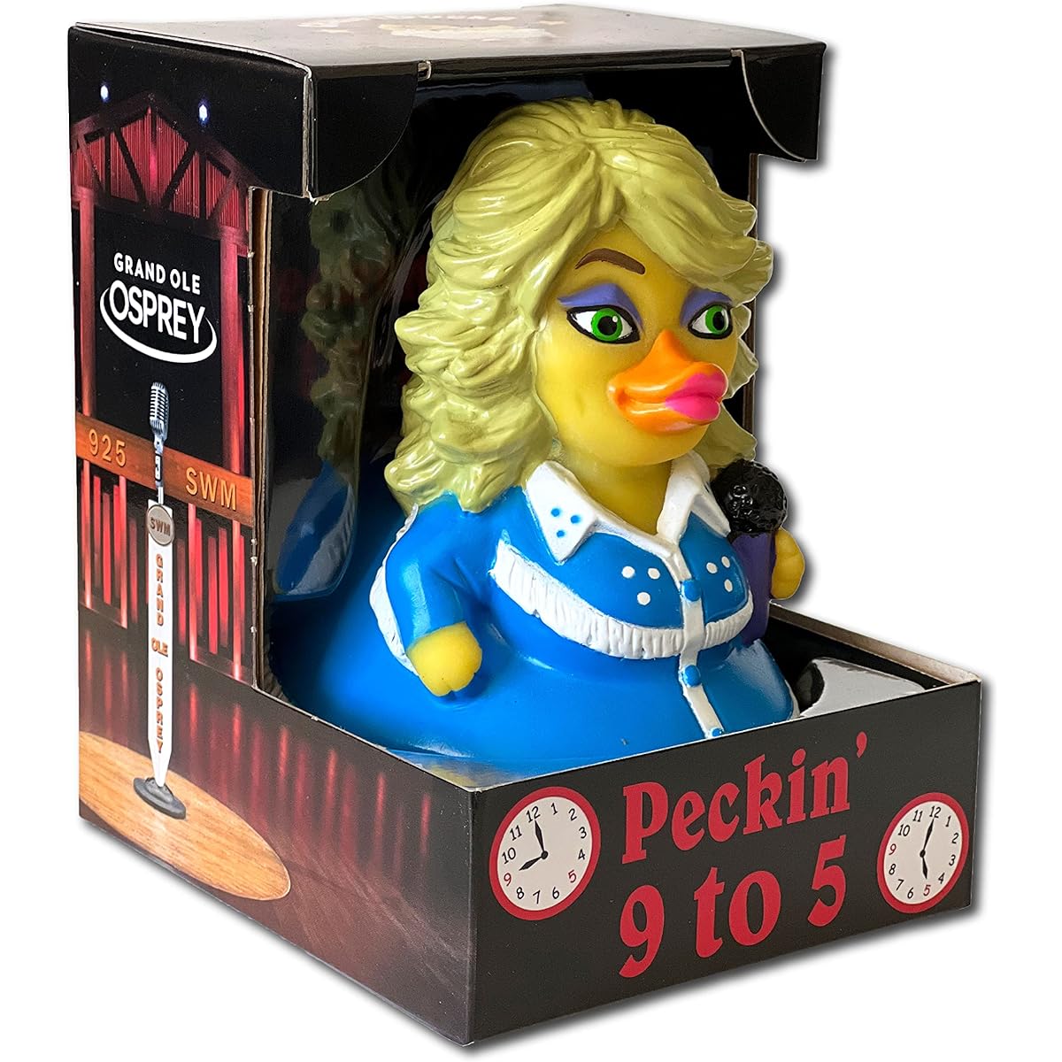 CelebriDucks Peckin' 9-5 - Rubber Duck Bath Toy Collectible - Must-Have Country Music Legends - Perfect Present for Collectors, Celebrity Fans and Music Lovers