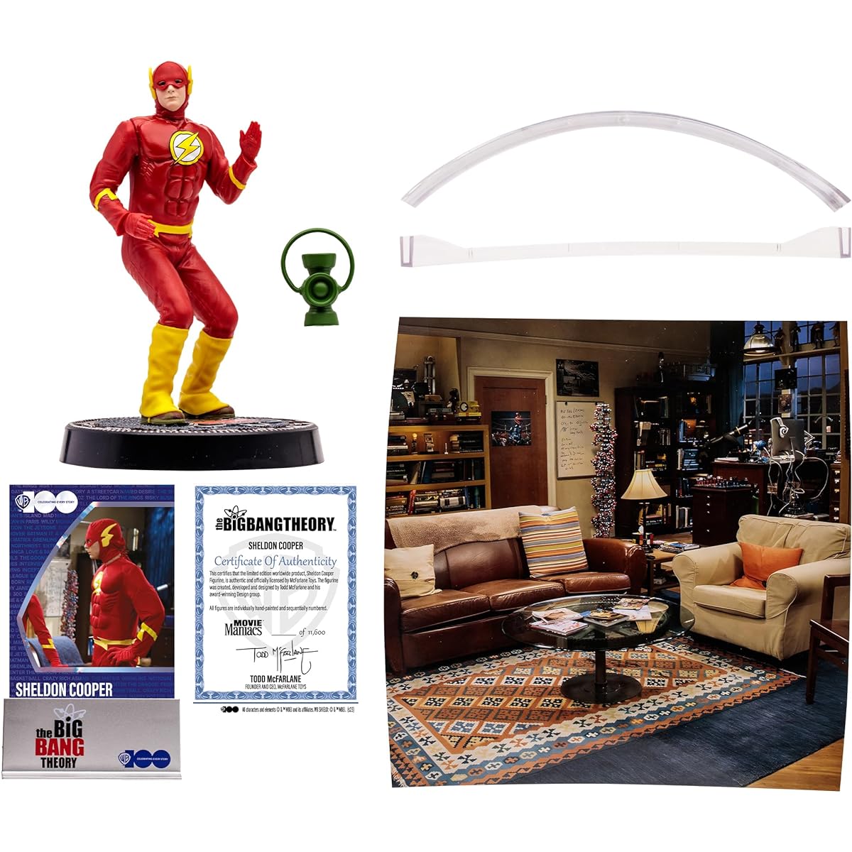 McFarlane - Movie Maniacs 6 Posed Wave 5 - WB100 - Sheldon as the Flash (The Big Bang Theory), 14013