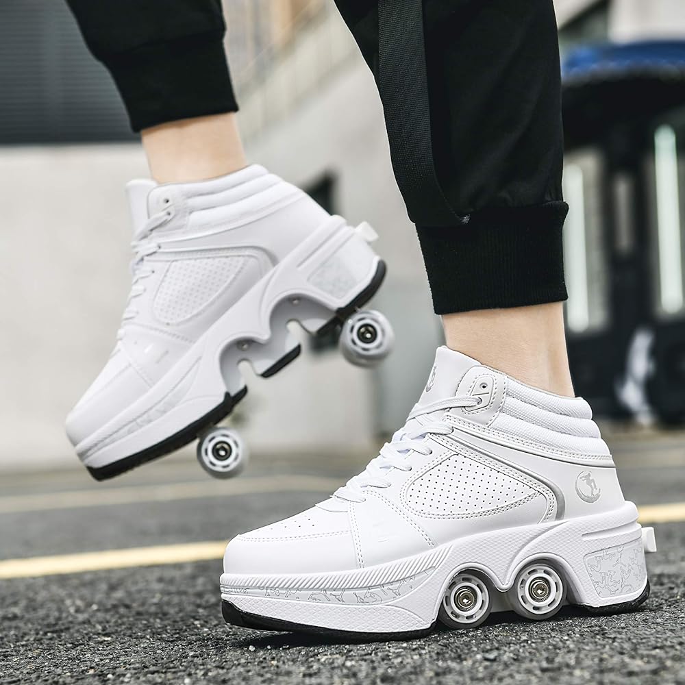 Roller Skates Girls Roller Skates Children Roller Skates Kids Roller Skates Kids Beginners Cute Inline Skates 4 Wheels Automatic Walking Shoes Invisible Pulley Shoes Skates